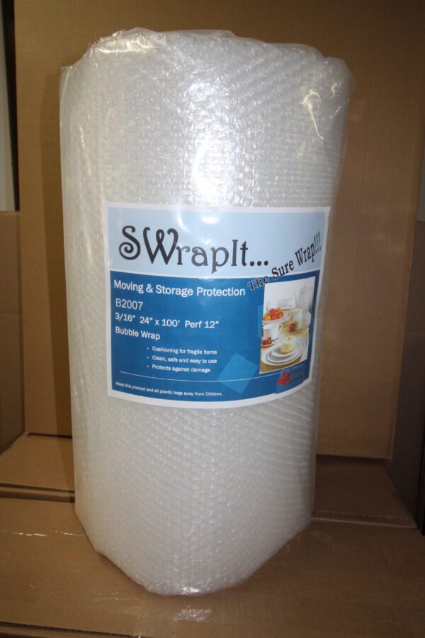 0.1875 Inch X 24 Inch X 100 Perf 12 Inch Bubble Wrap