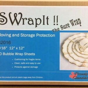 0.1875 Inch Bubble Wrap Sheets 12 Inch X 12 Inch -60 per box