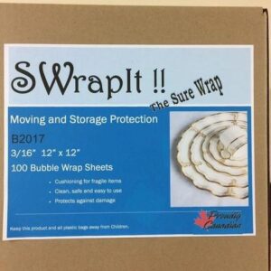 0.1875 Inch Bubble Wrap Sheets 12 Inch X 12 Inch