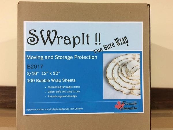 0.1875 Inch Bubble Wrap Sheets 12 Inch X 12 Inch